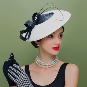 Black and White Fascinator